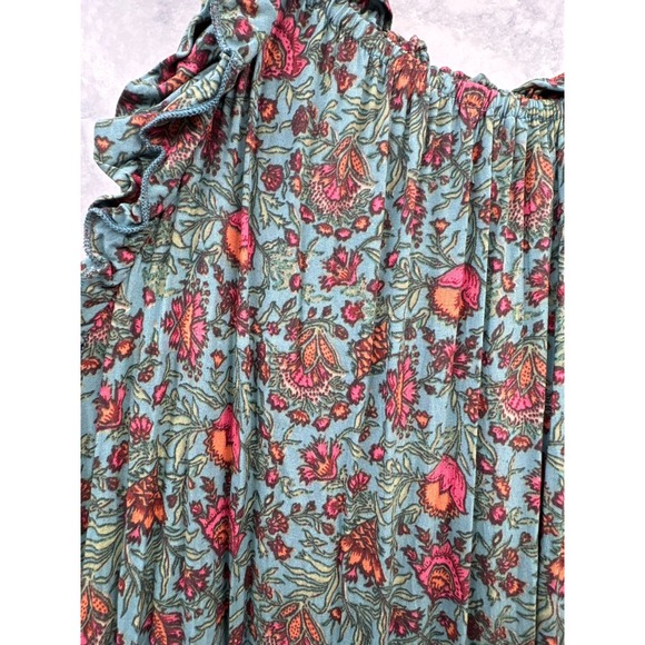 Natural Life Havana Nights Floral Tassel Boho Tiered Maxi Dress Festival M - Picture 8 of 10